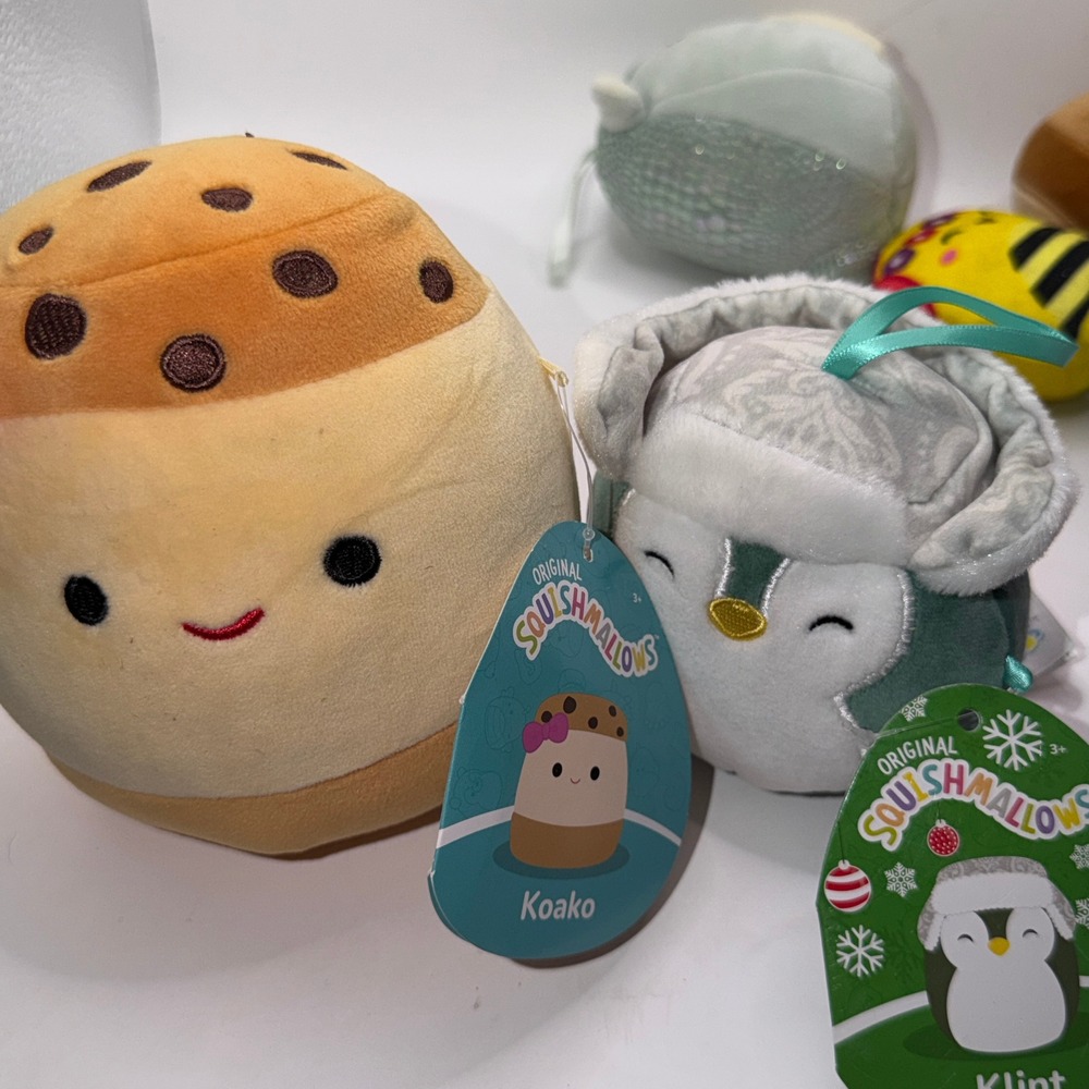 Squishmallows 3.5-5" Mixed Lot Brina Manny Koako Holiday Kawaii Plush Ornaments - Picture 4 of 7